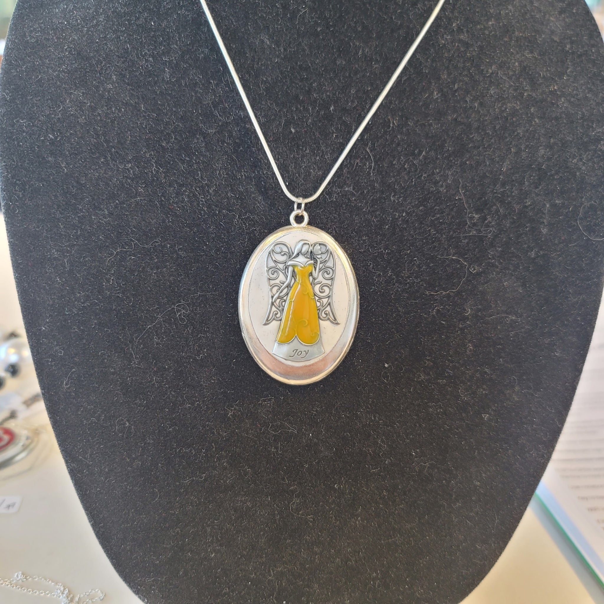 Angel Pendant — “Joy” Edition (Handmade, One‑of‑a‑Kind)