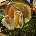 Goddess Pendant — Gold/Yellow with Clear Rhinestones