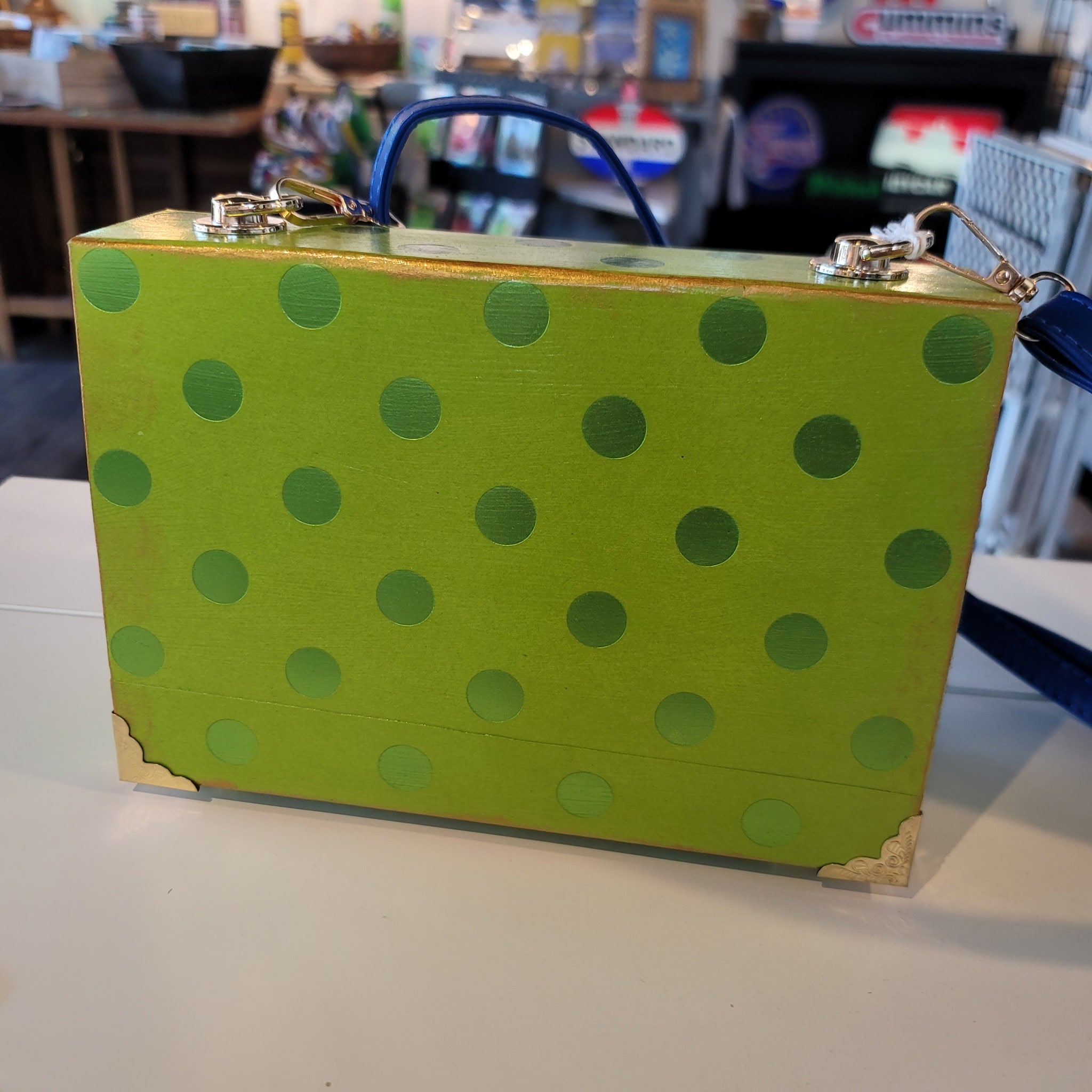 "Lovers Lane" Box Bag — Hand-Painted, One-of-a-Kind Art Piece